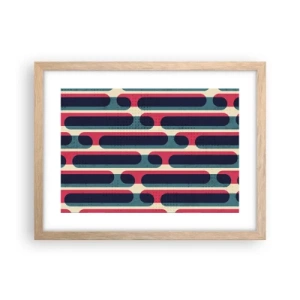 Plakát v rámu světlý dub - Dovnitř a dopředu - 40x30 cm