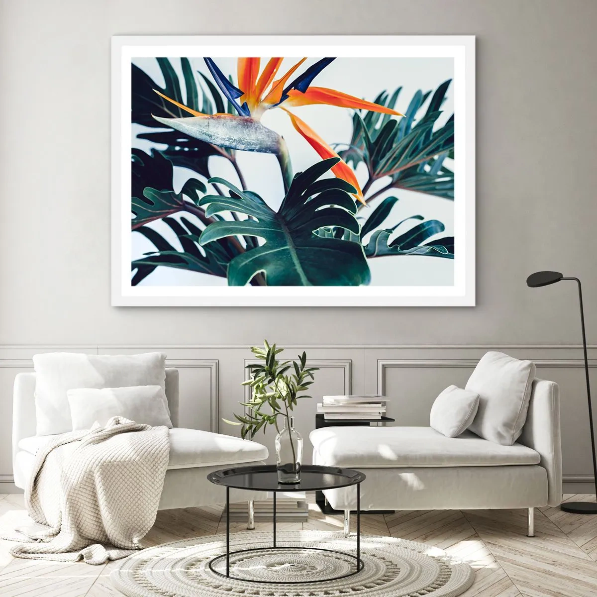 Plakát v bílém rámu - Ptákeř - 40x30 cm