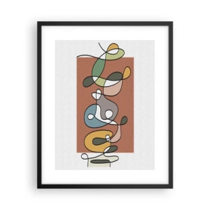 Plakát v černém rámu - Abstrakce: barevné dovádění - 40x50 cm