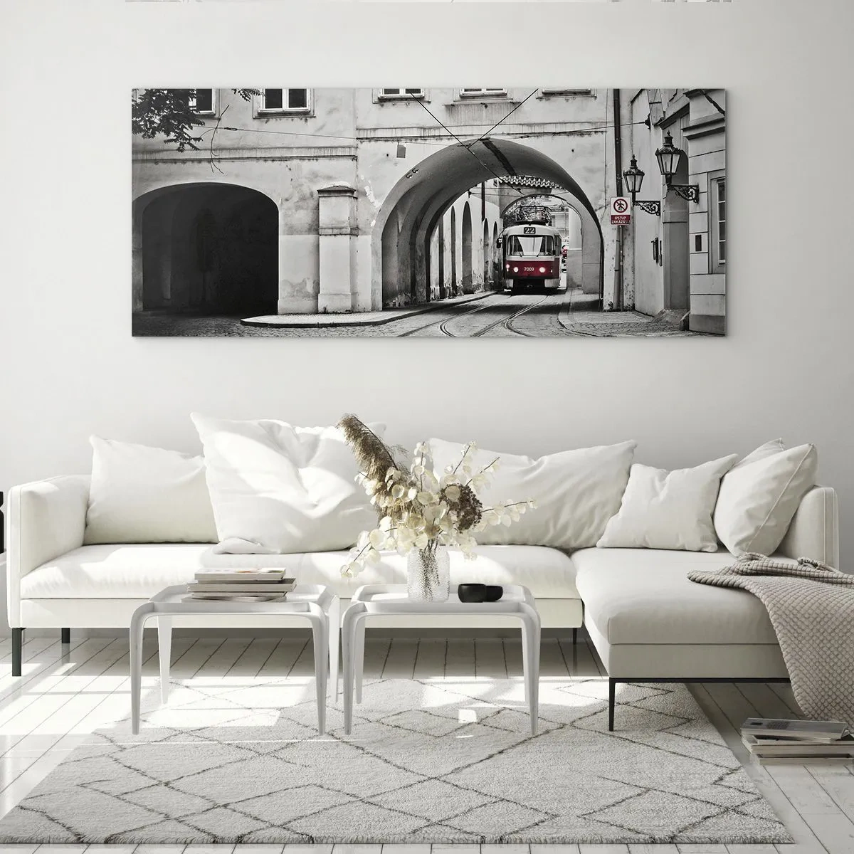 Obraz na skle - Městským labyrintem - 100x40 cm