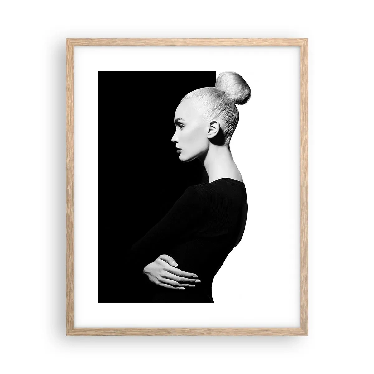 Plakát v rámu světlý dub - Prostě žena - 40x50 cm