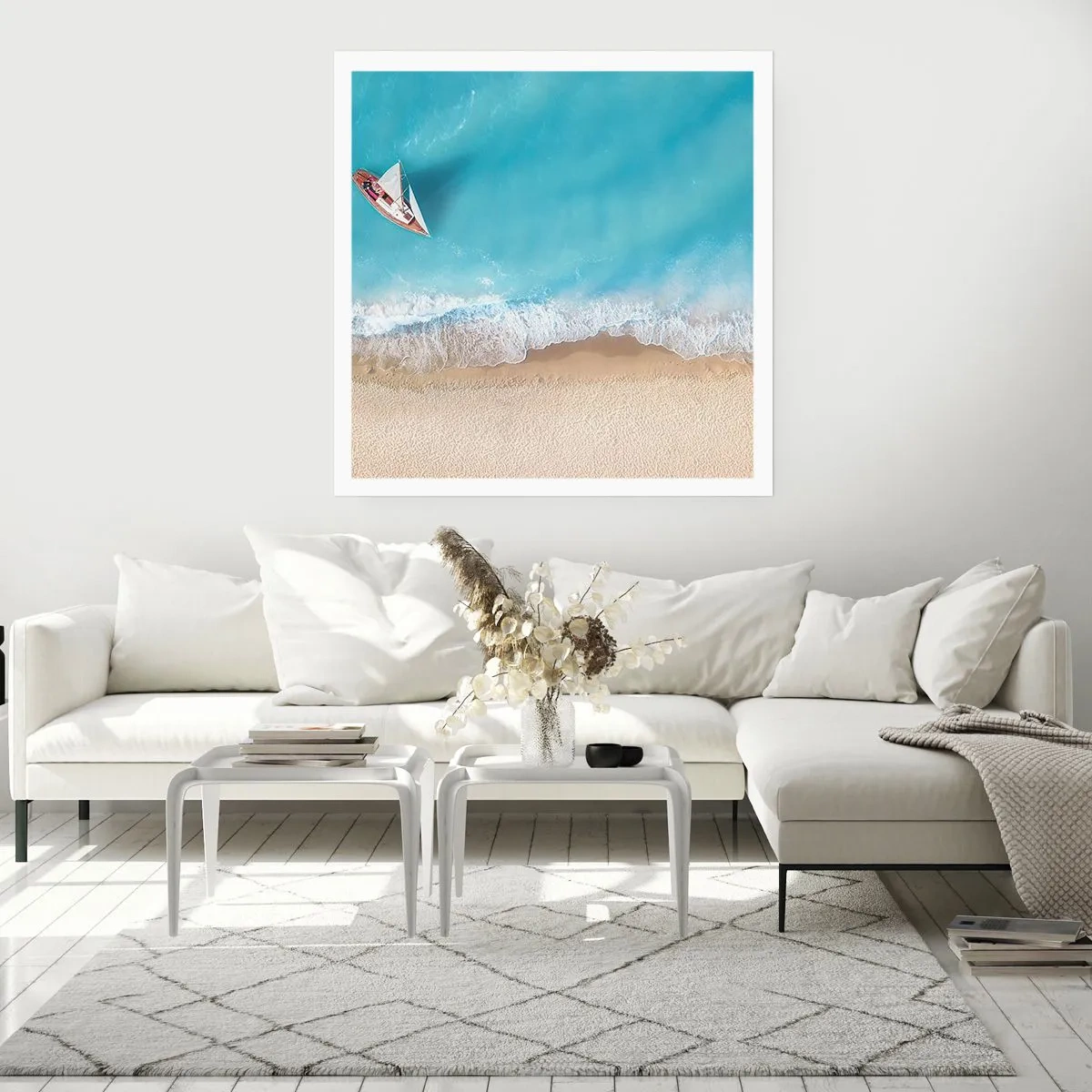 Plakát - Na hranici modré a zlaté - 30x30 cm