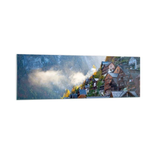 Obraz na skle - Alpská krajina - 160x50 cm