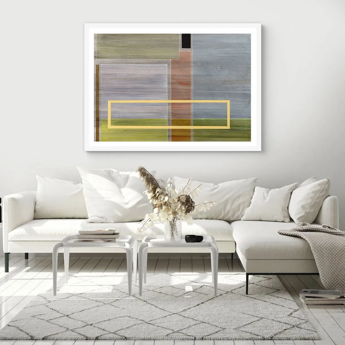 Plakát v bílém rámu - Jednoduše a v klidu - 40x30 cm