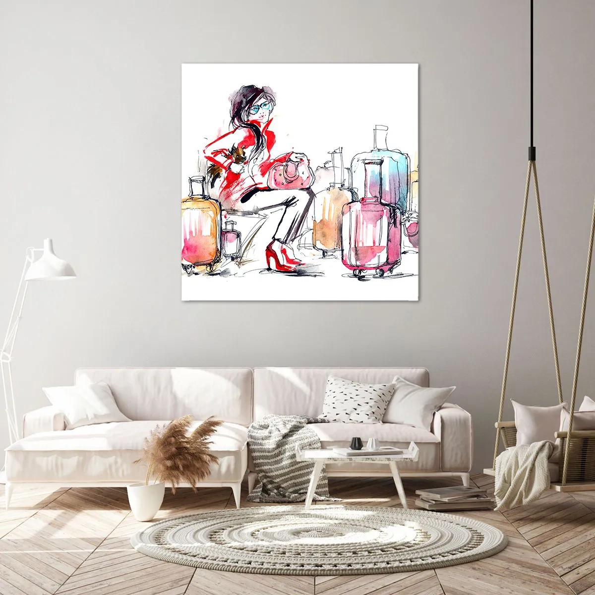 Obraz na plátně - Posaďme se před cestou - 70x70 cm