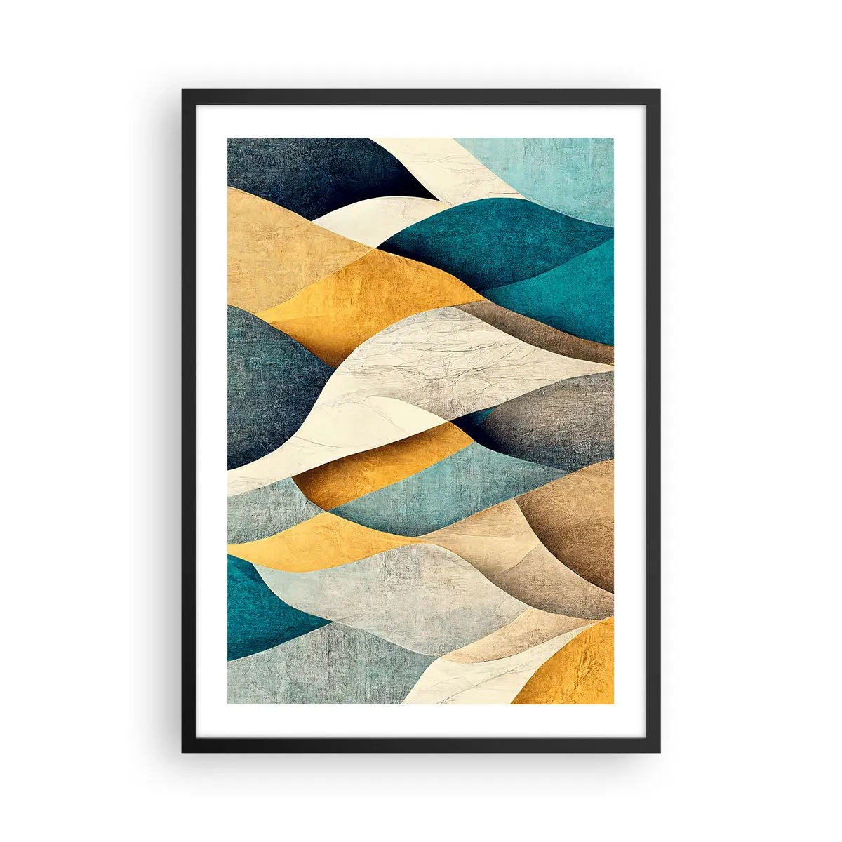 Plakát v černém rámu - Rytmus a vlnění - 50x70 cm