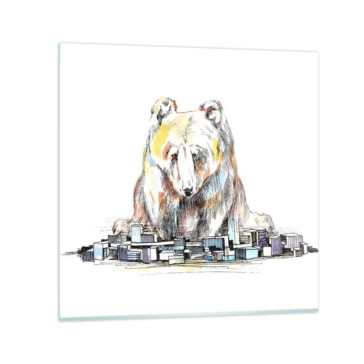 Obraz na skle - Jak lze takto žít? - 40x40 cm