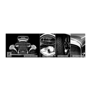 Vzor Fototapety Samolepicí Deluxe Sticker - Opravdový gentleman - Retro, Auto, Klasický - 100x30 cm