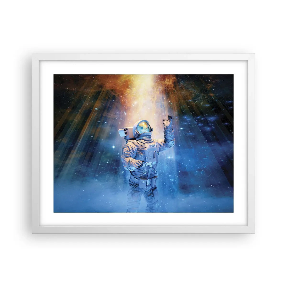 Plakát v bílém rámu - Konečně v cíli - 50x40 cm