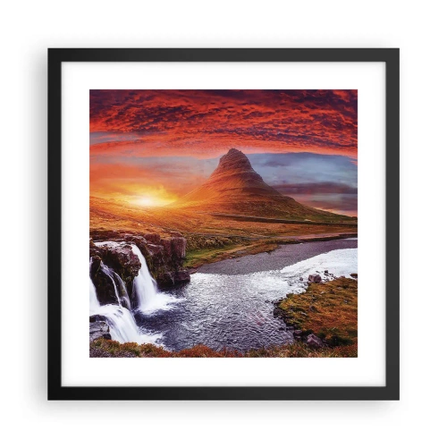 Plakát v černém rámu - Pohled na Středozem - 40x40 cm