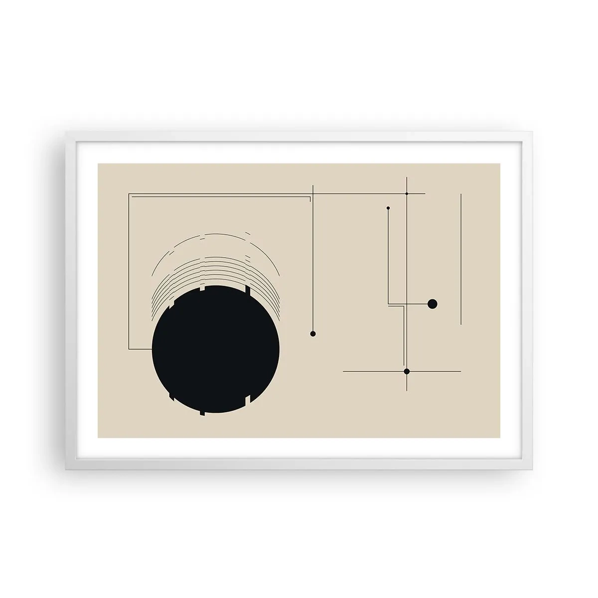 Plakát v bílém rámu - Pružná a dynamická kompozice - 70x50 cm
