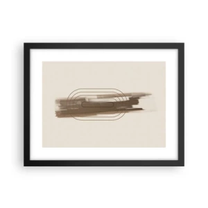 Plakát v černém rámu - Závan šedi - 40x30 cm