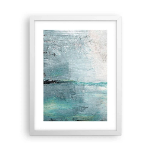 Plakát v bílém rámu - Horizontálně v modři - 30x40 cm