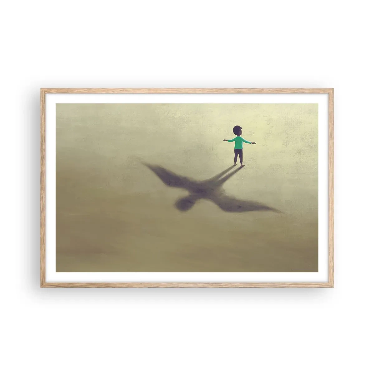 Plakát v rámu světlý dub - Hrdina budoucnosti - 91x61 cm