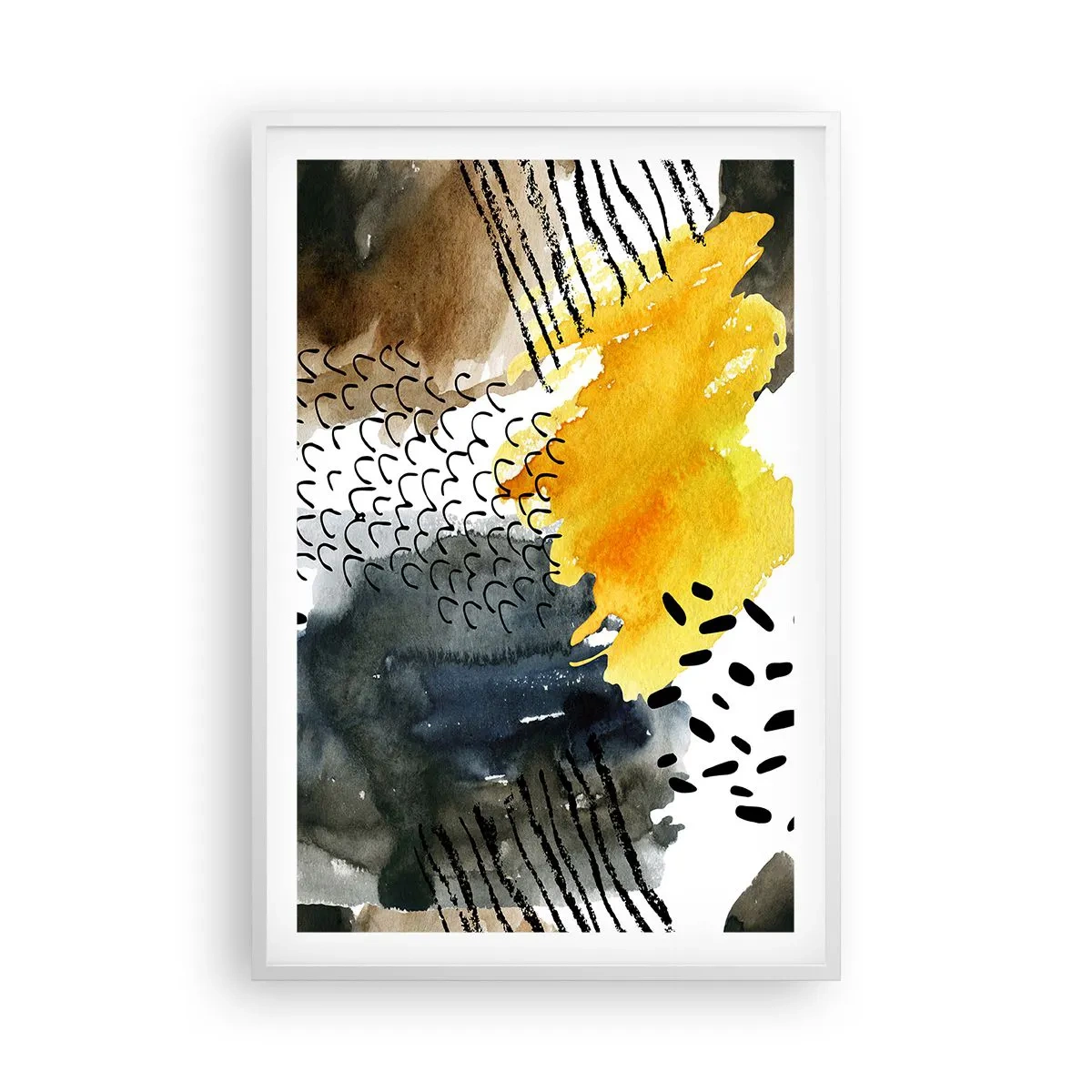 Plakát v bílém rámu - Setkání živlů - 61x91 cm