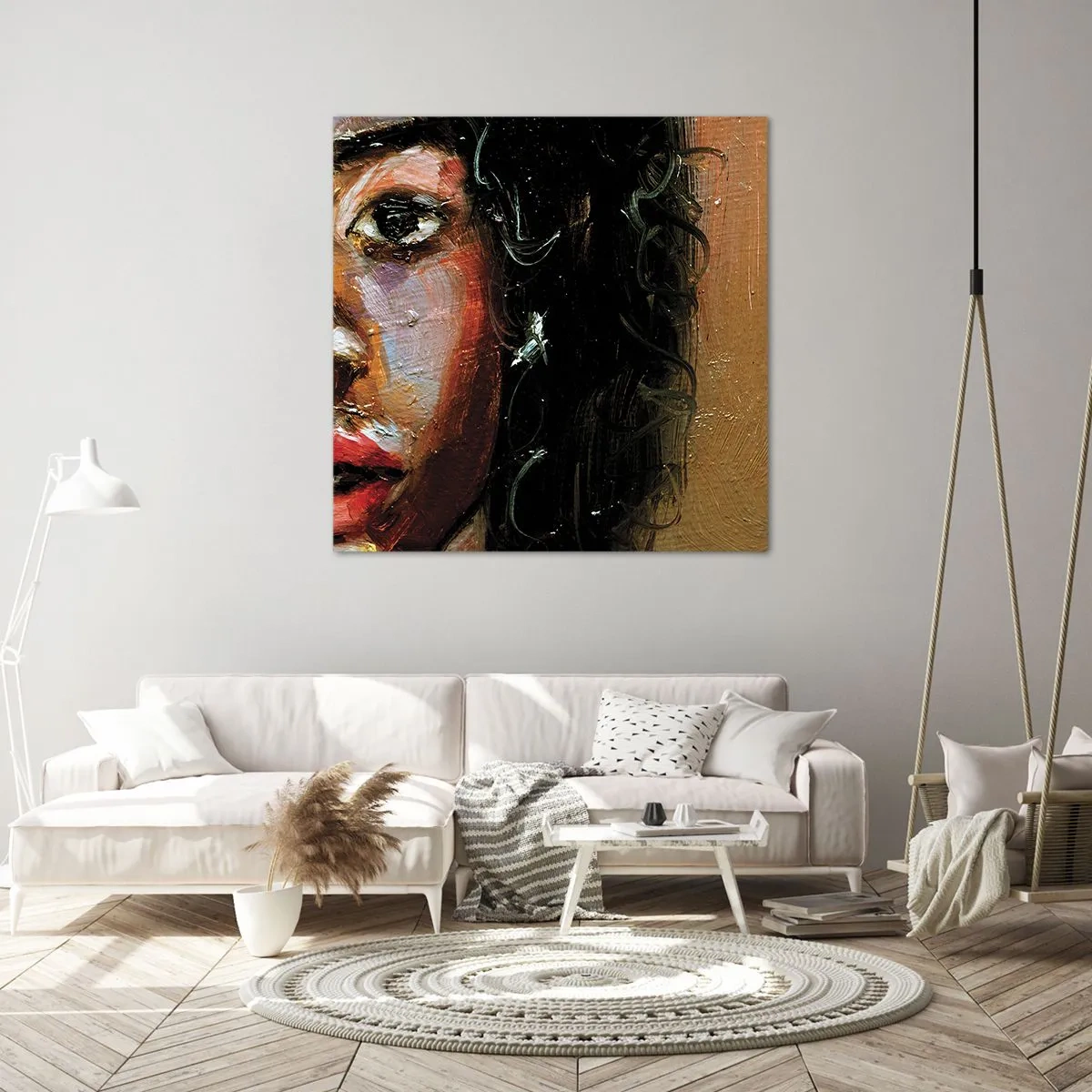 Obraz na plátně - Černá a jas - 70x70 cm