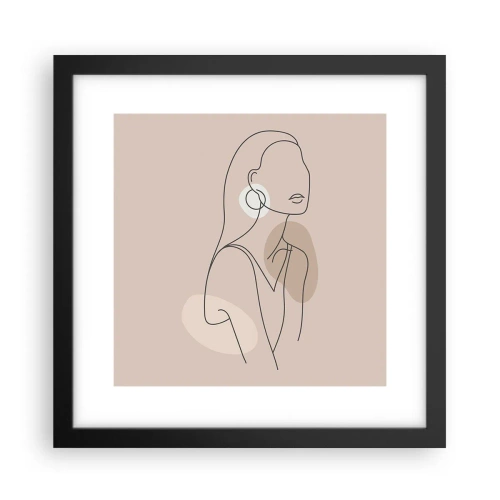 Plakát v černém rámu - Dívčí ikona - 30x30 cm