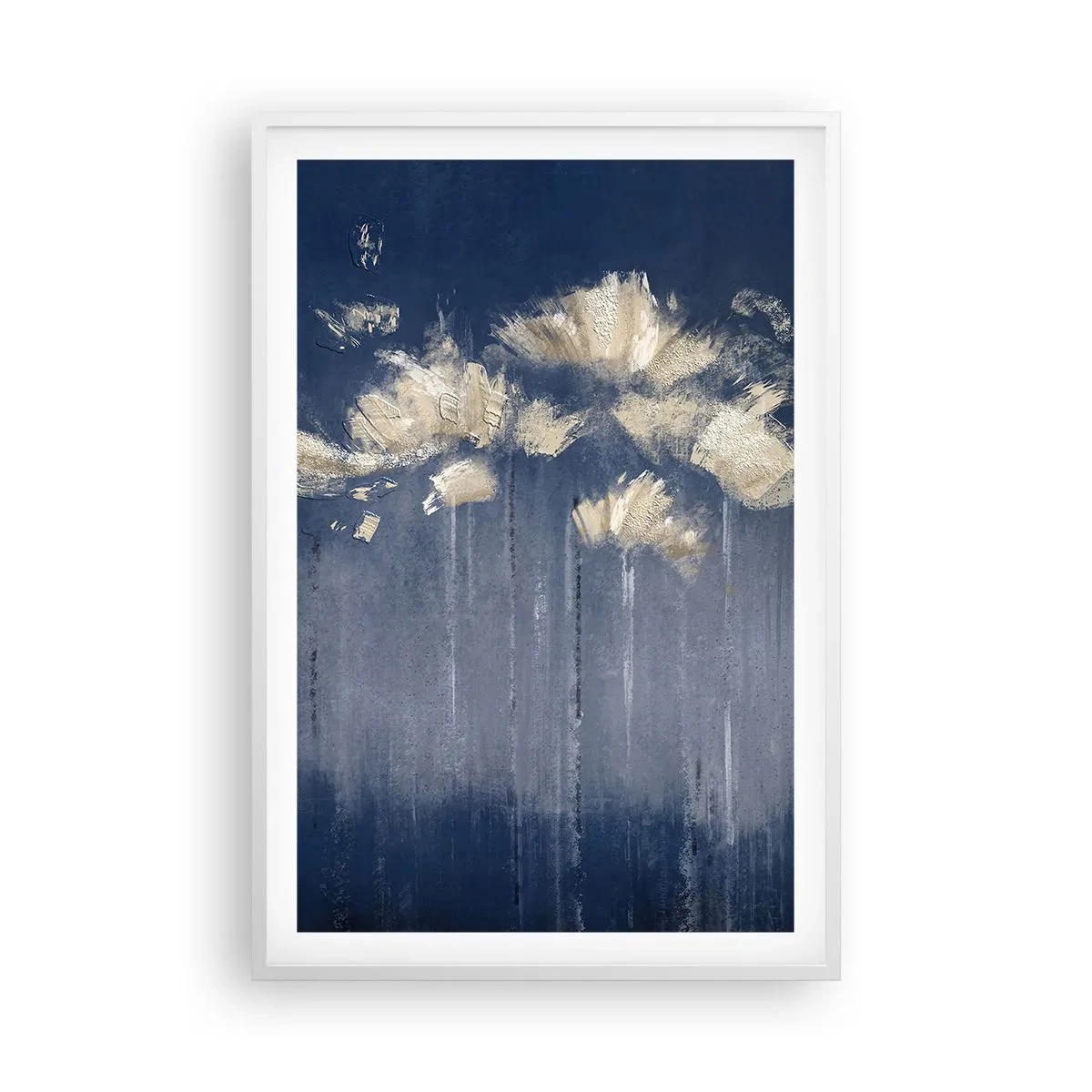 Plakát v bílém rámu - Jako okvětní lístky ve větru - 61x91 cm