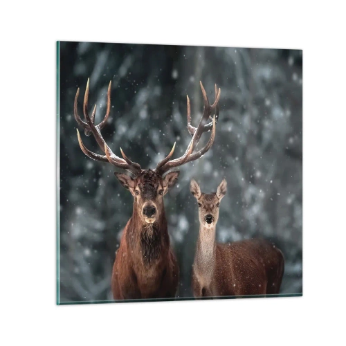 Obraz na skle - Pán lesa se svou ženou - 30x30 cm