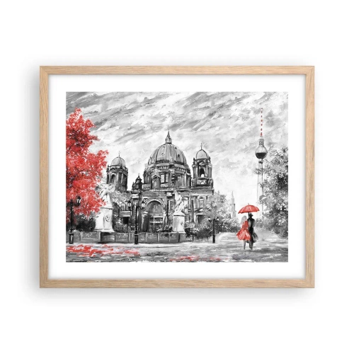 Plakát v rámu světlý dub - Berlínské setkání - 50x40 cm