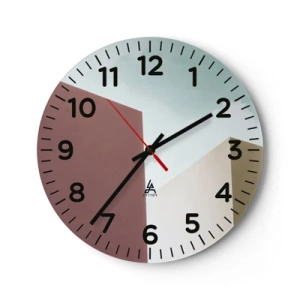 Nástěnné hodiny - Geometrie slunečného léta - 40x40 cm