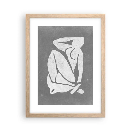 Plakát v rámu světlý dub - V zádumčivosti - 30x40 cm
