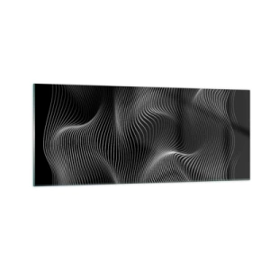 Obraz na skle - Tanec světla v prostoru - 100x40 cm