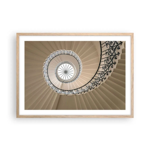 Plakát v rámu světlý dub - Uvnitř mušle - 70x50 cm