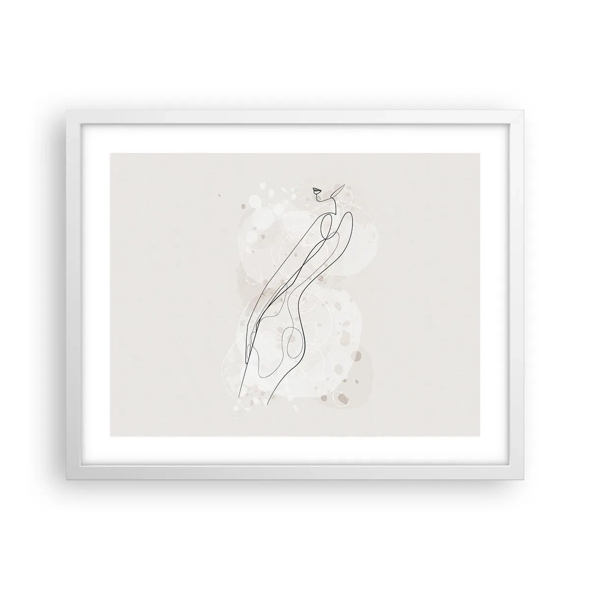 Plakát v bílém rámu - Zabloudit pohledem - 50x40 cm