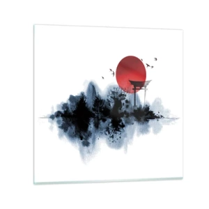 Obraz na skle - Japonský pohled - 30x30 cm