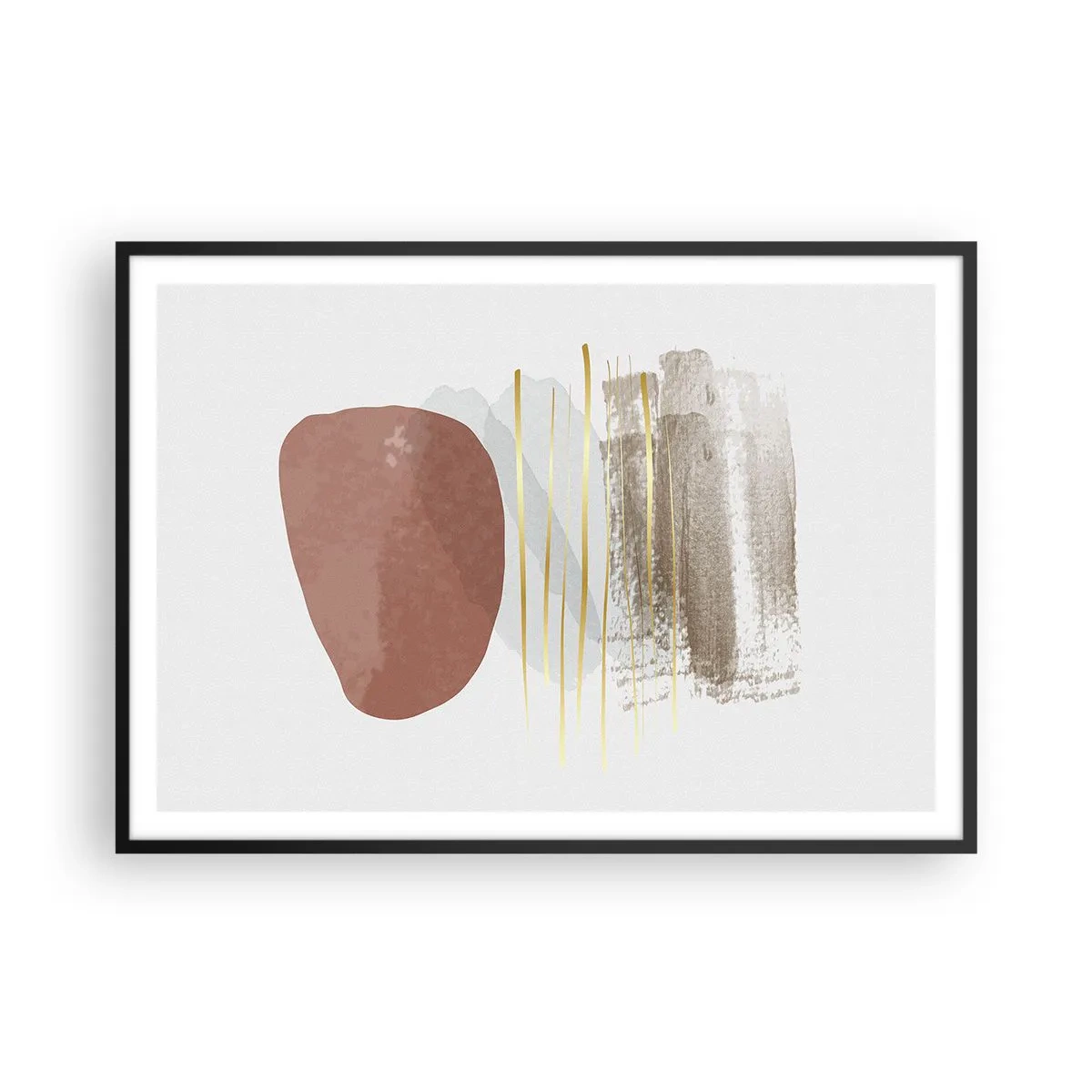 Plakát v černém rámu - Abstraktní kolonáda - 100x70 cm