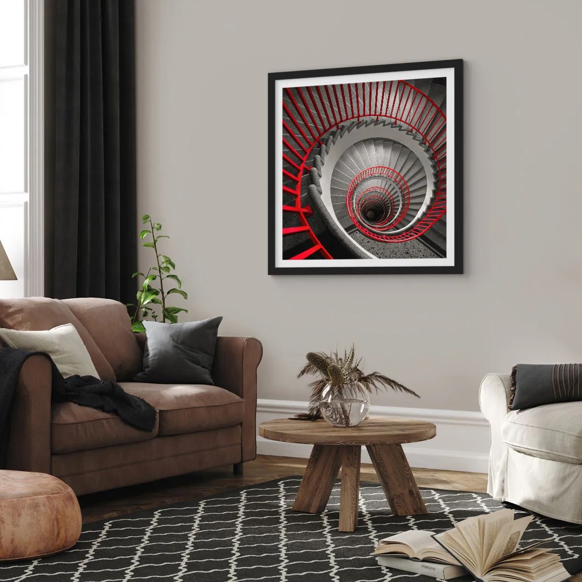 Plakát v černém rámu - Architektonické hry - 50x50 cm