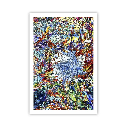 Plakát - Vitráž s kapkami - 61x91 cm