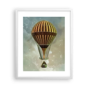 Plakát v bílém rámu - Průkopnické lety - 40x50 cm