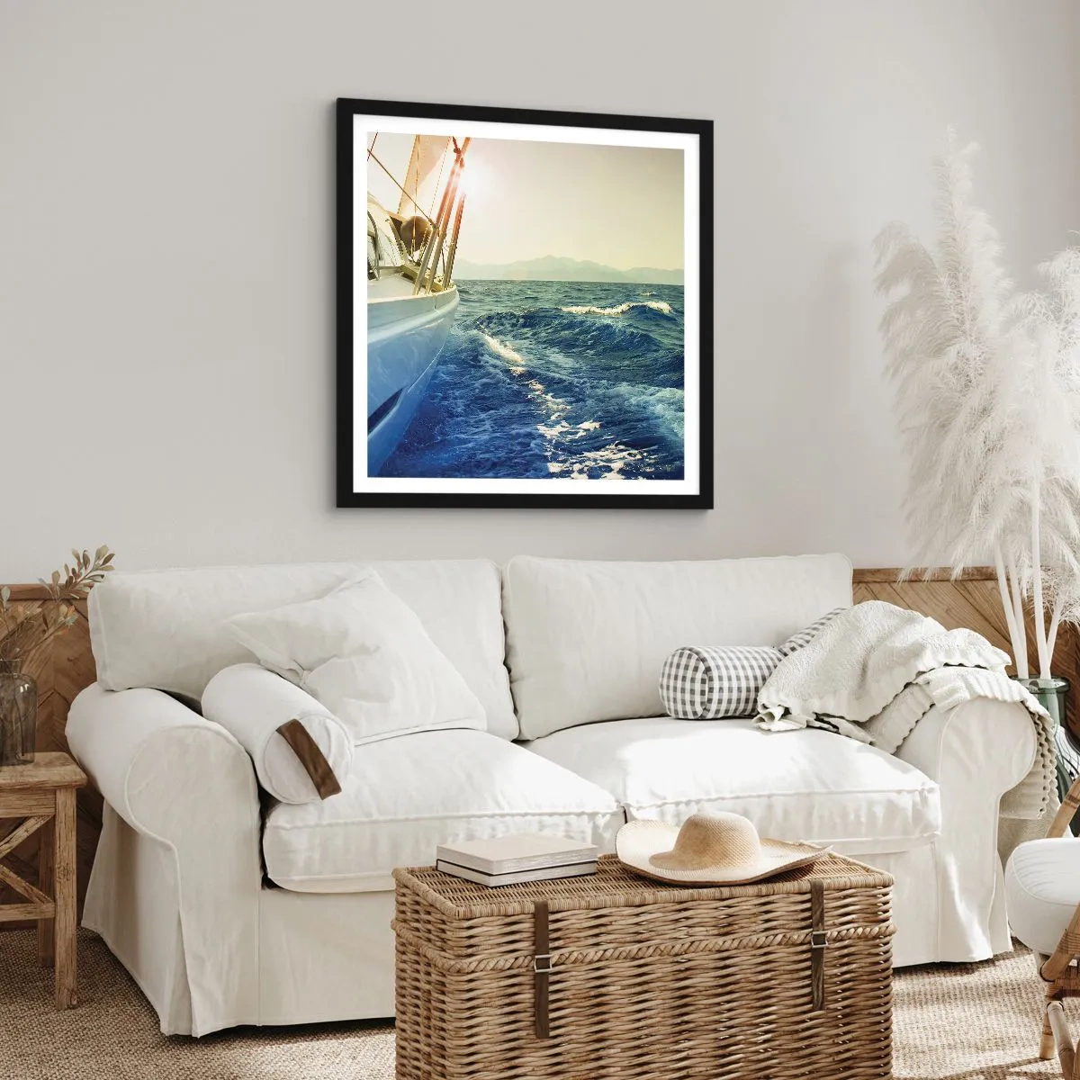 Plakát v černém rámu - Za dobrodružstvím - 30x30 cm