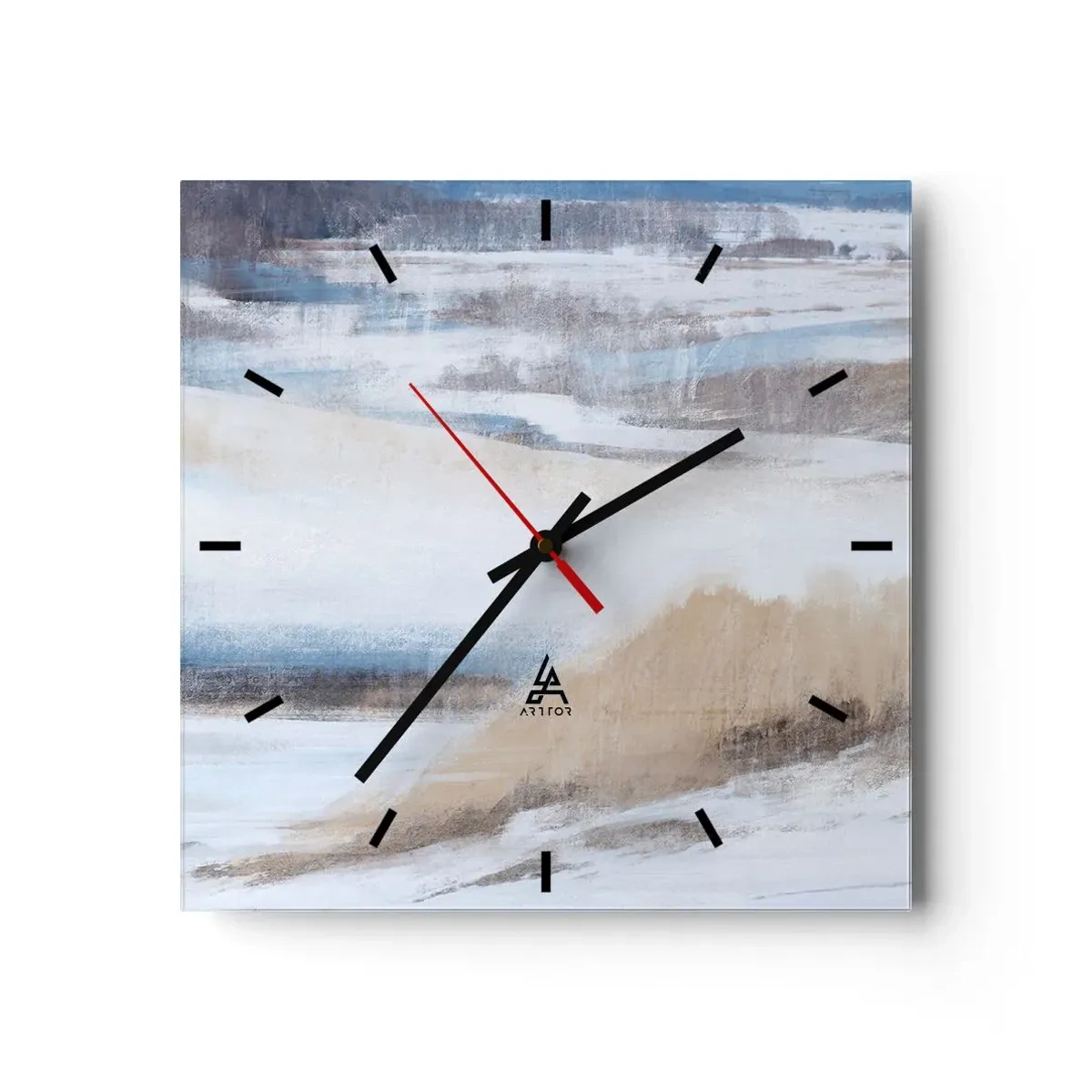 Nástěnné hodiny - Zimní kompozice - 40x40 cm