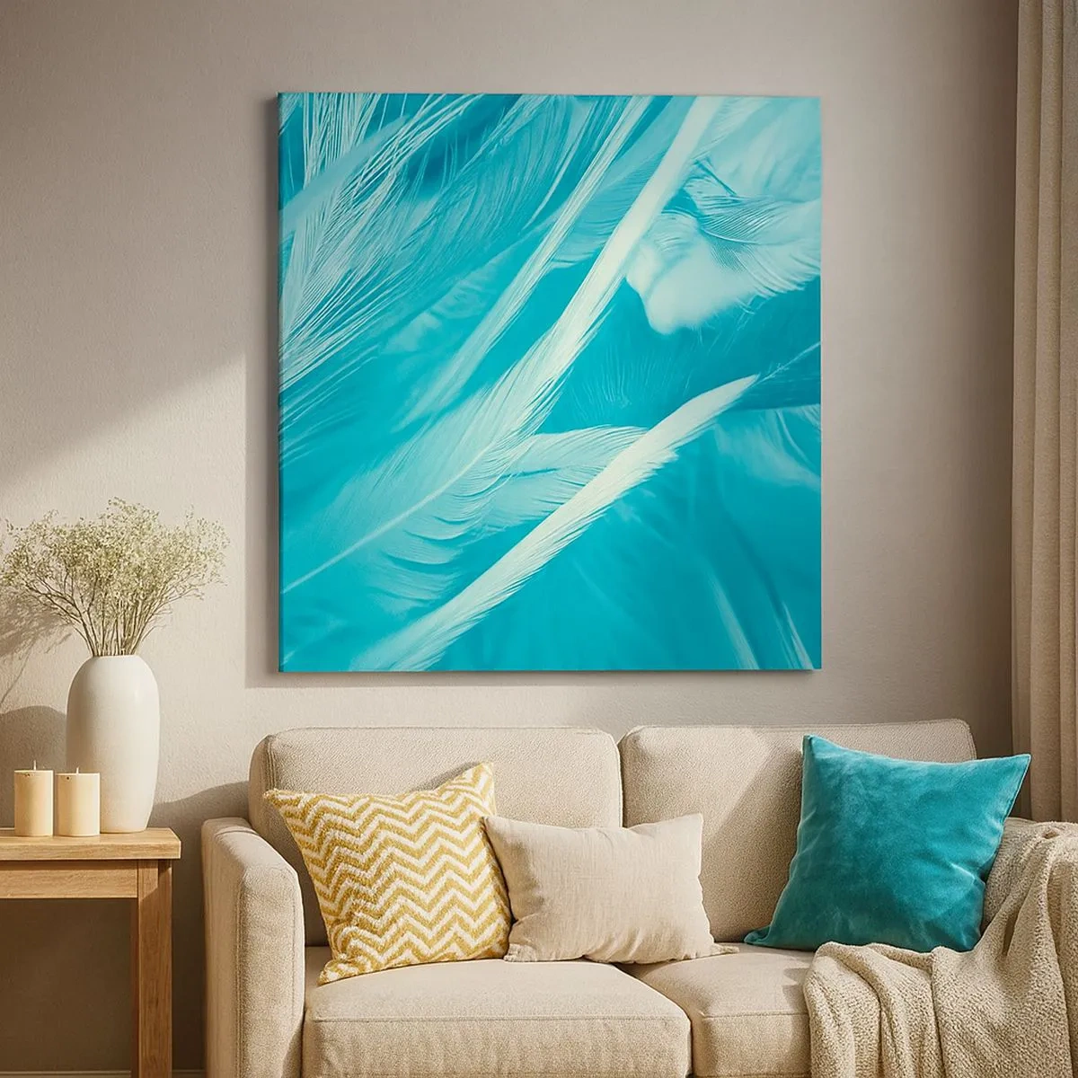 Obraz na plátně - Utonout v chmýří - 30x30 cm