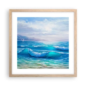 Plakát v rámu světlý dub - Přináší ukojení - 40x40 cm