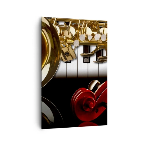 Obraz na plátně - Plech, dřevo a slonovinová kost - 80x120 cm