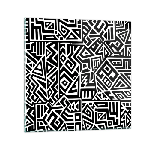 Obraz na skle - Předkolumbovská kompozice - 40x40 cm