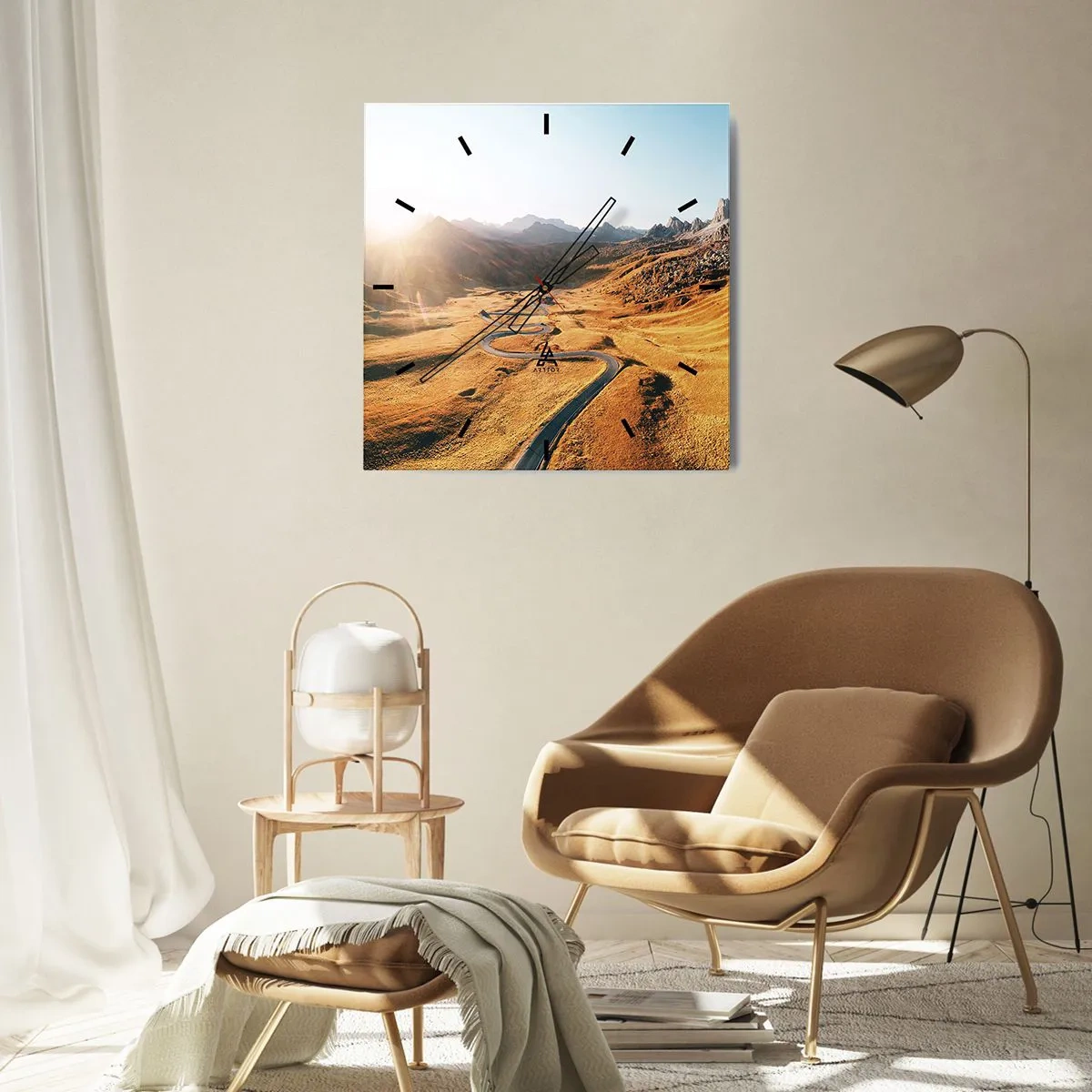 Nástěnné hodiny - Ve zlatém údolí - 30x30 cm