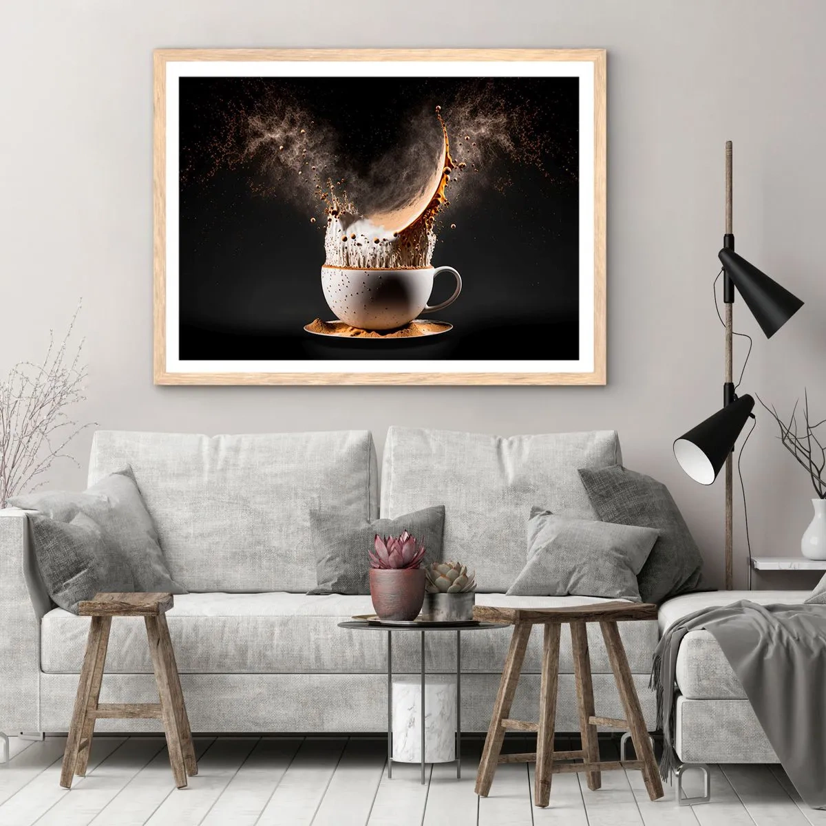 Plakát v rámu světlý dub - Exploze chuti - 100x70 cm