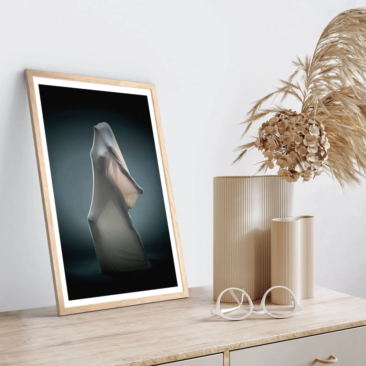 Plakát v rámu světlý dub - Skryté touhy - 61x91 cm