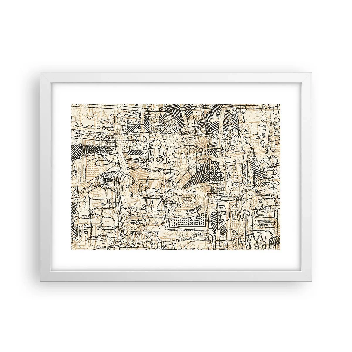 Plakát v bílém rámu - Čeká na rozluštění - 40x30 cm