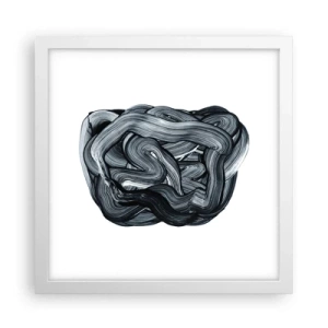 Plakát v bílém rámu - Není to tak jednoduché - 30x30 cm