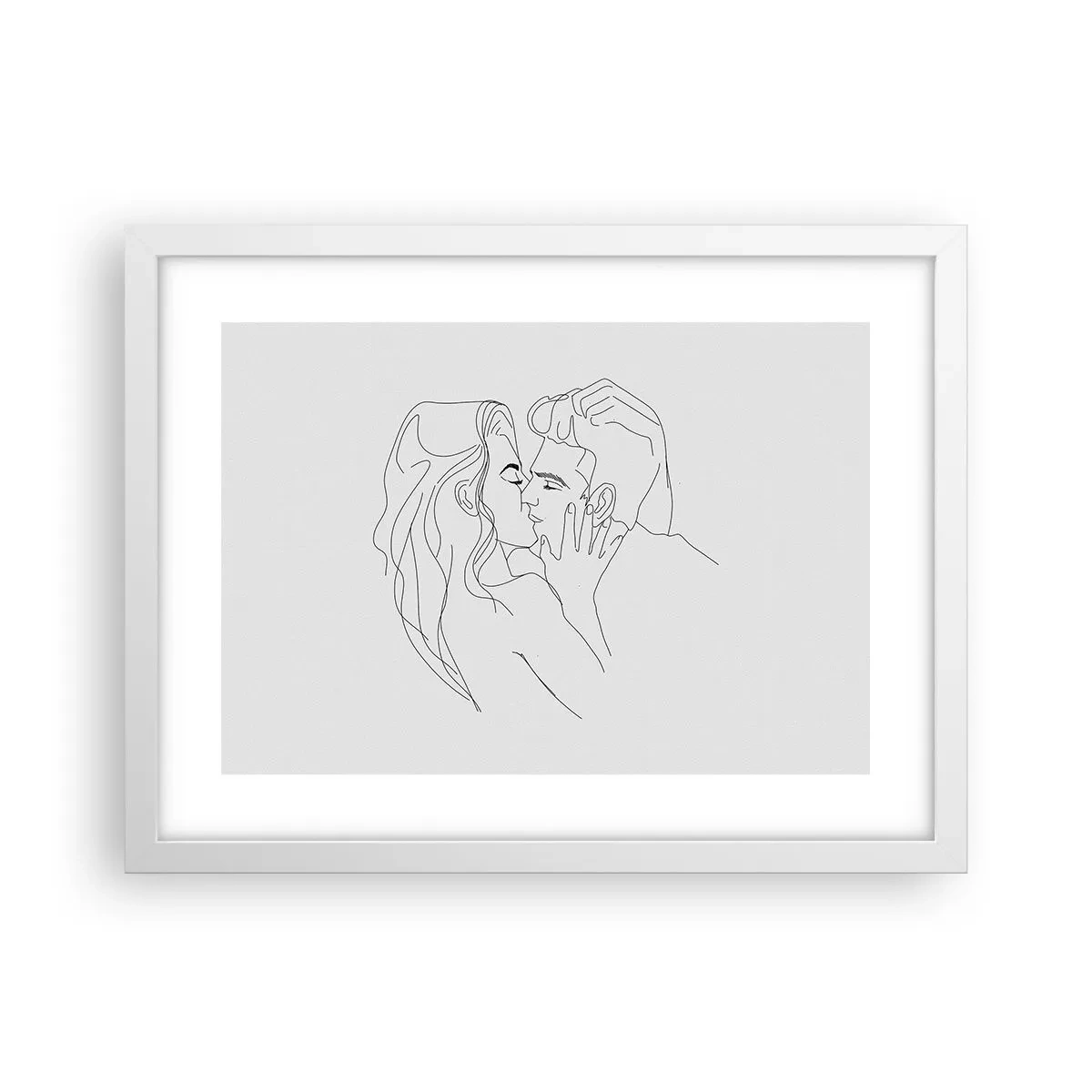 Plakát v bílém rámu - Jedním tahem - 40x30 cm