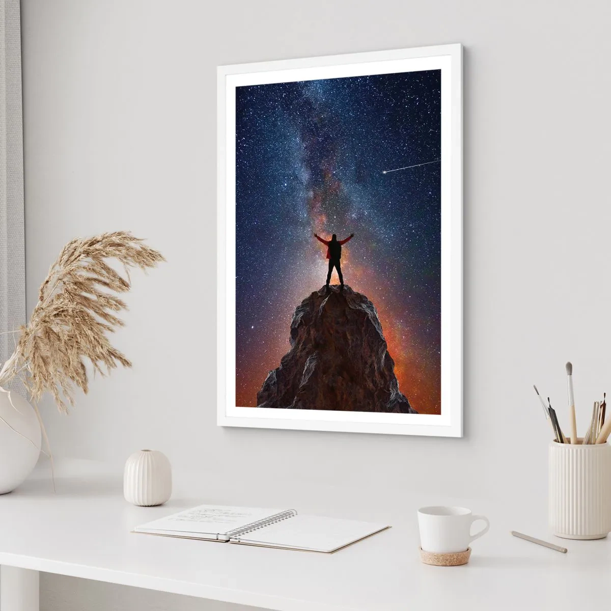 Plakát v bílém rámu - Síla je se mnou! - 30x40 cm