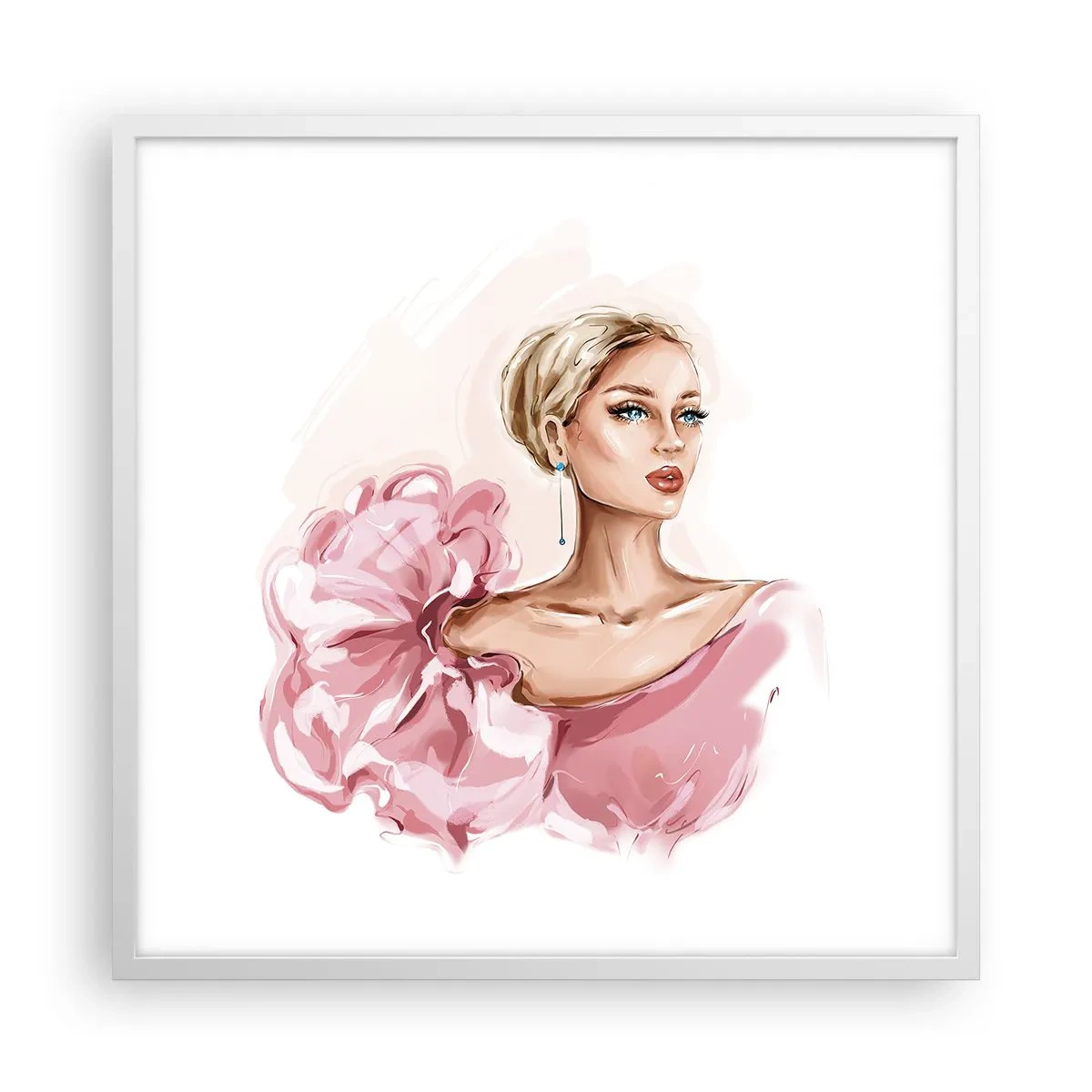 Plakát v bílém rámu - Jako malovaná… - 60x60 cm