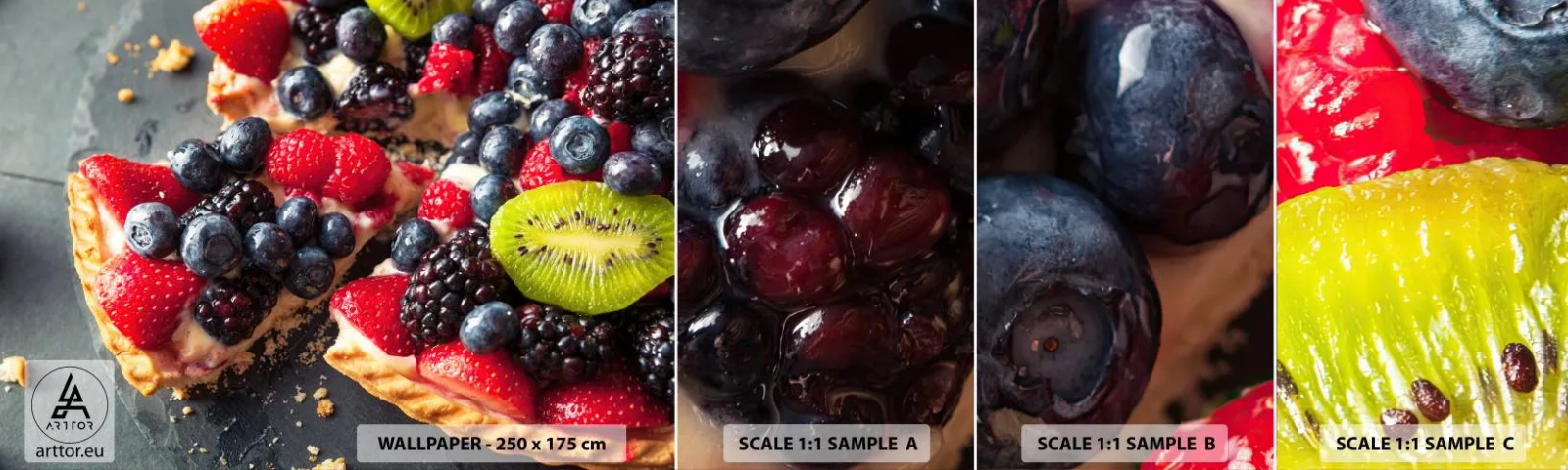 Fototapeta Vzorek Standard Eco - Dolce vita! - Gastronomie, Dort s ovocem, Dort - 100x30 cm