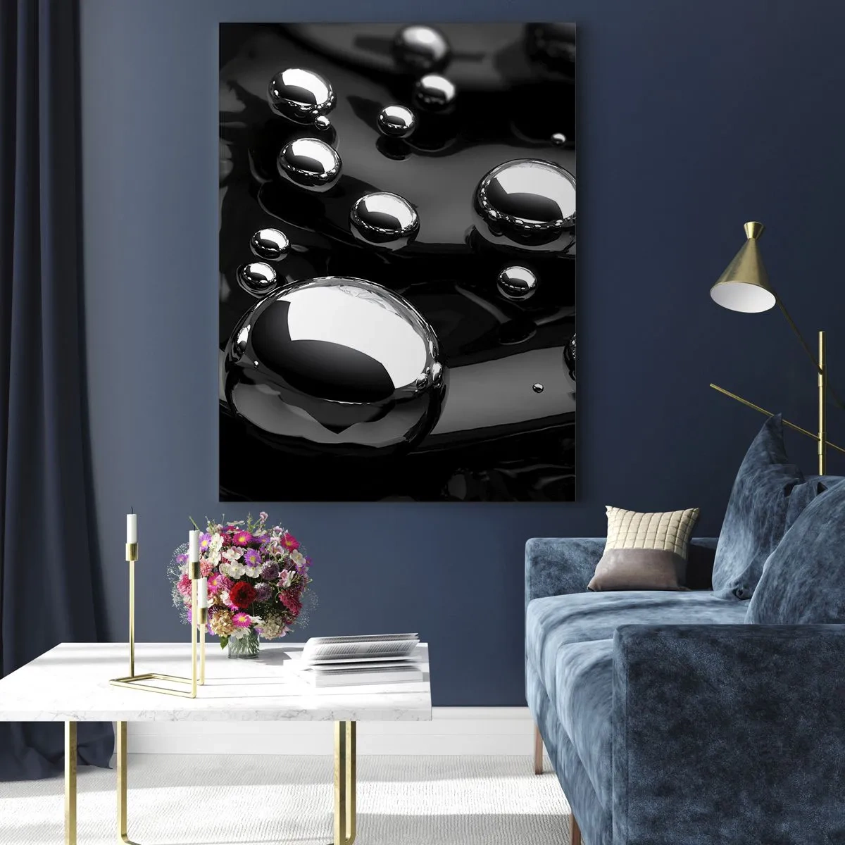 Obraz na skle - Z černé tůně - 50x70 cm